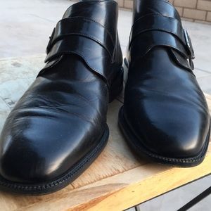 Johnston & Murphy Black Monk Strap Size 10.5